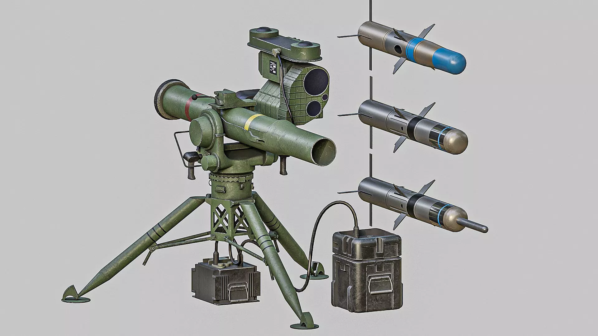 BGM 71 Tow Low-poly 3D model_0