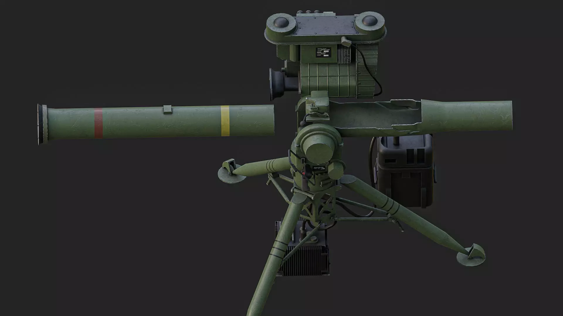 BGM 71 Tow Low-poly 3D model_4