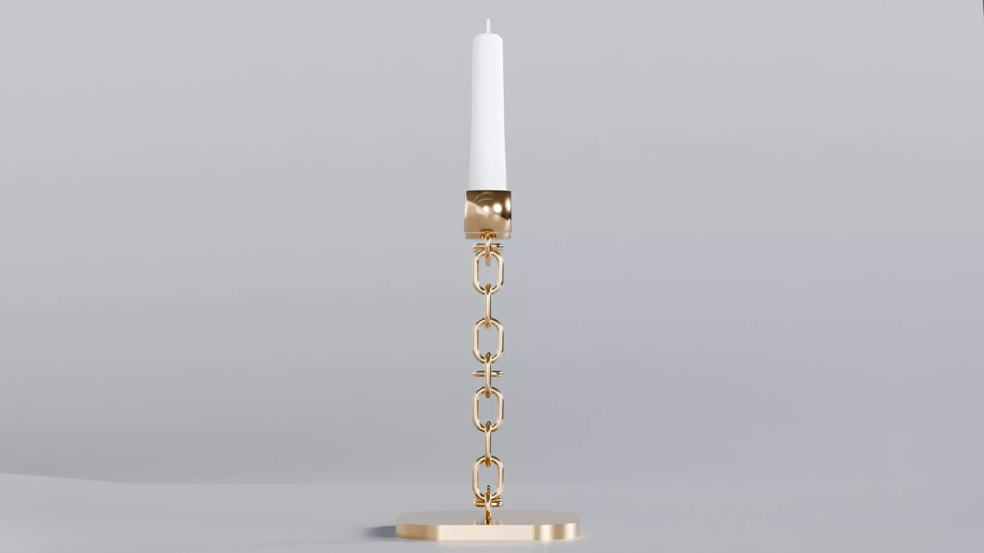 Alphabet E Chain Bronze Candleholder 3D Model True 4K PBR Render Low-poly 3D model_4
