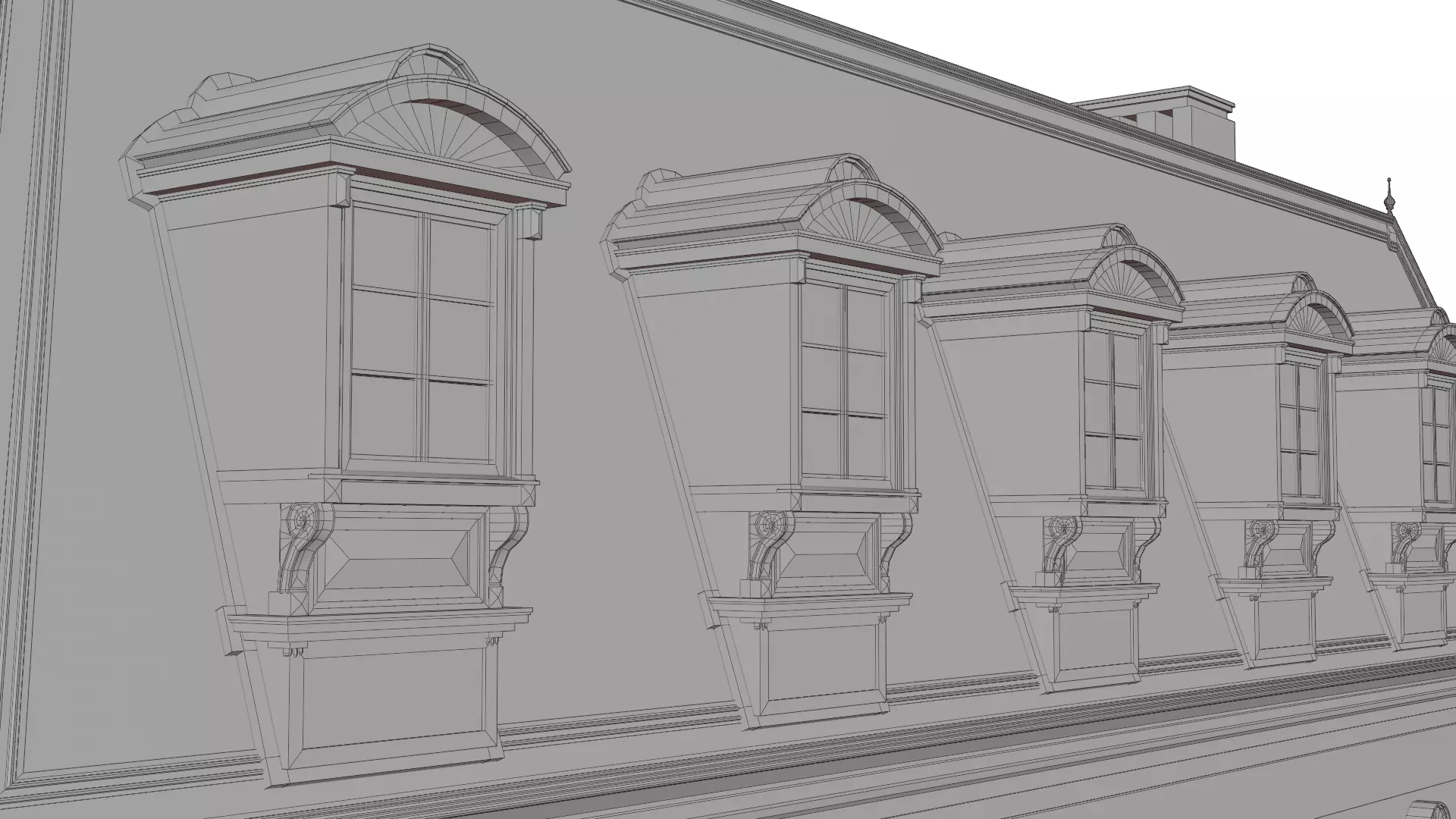 Classical European Building - House 1 3D model_15
