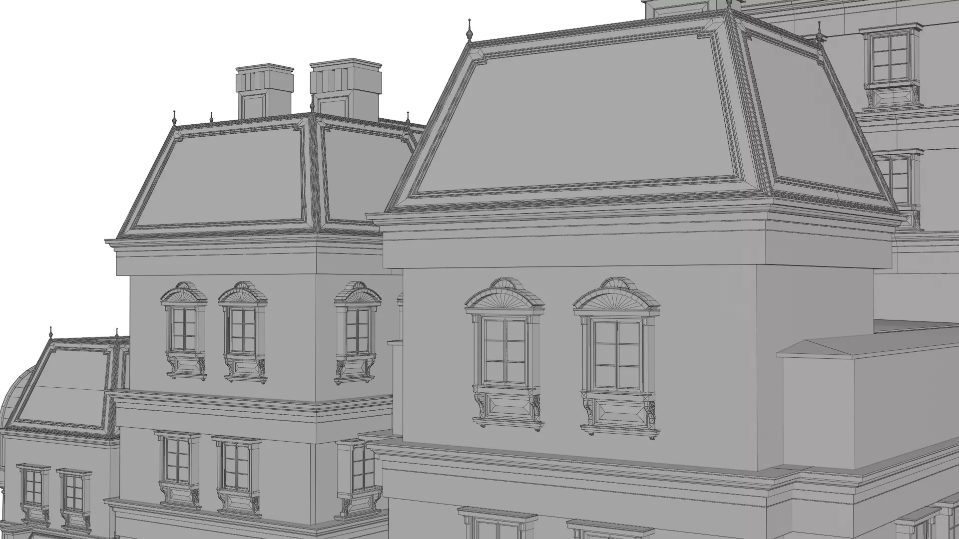 Classical European Building - House 1 3D model_18