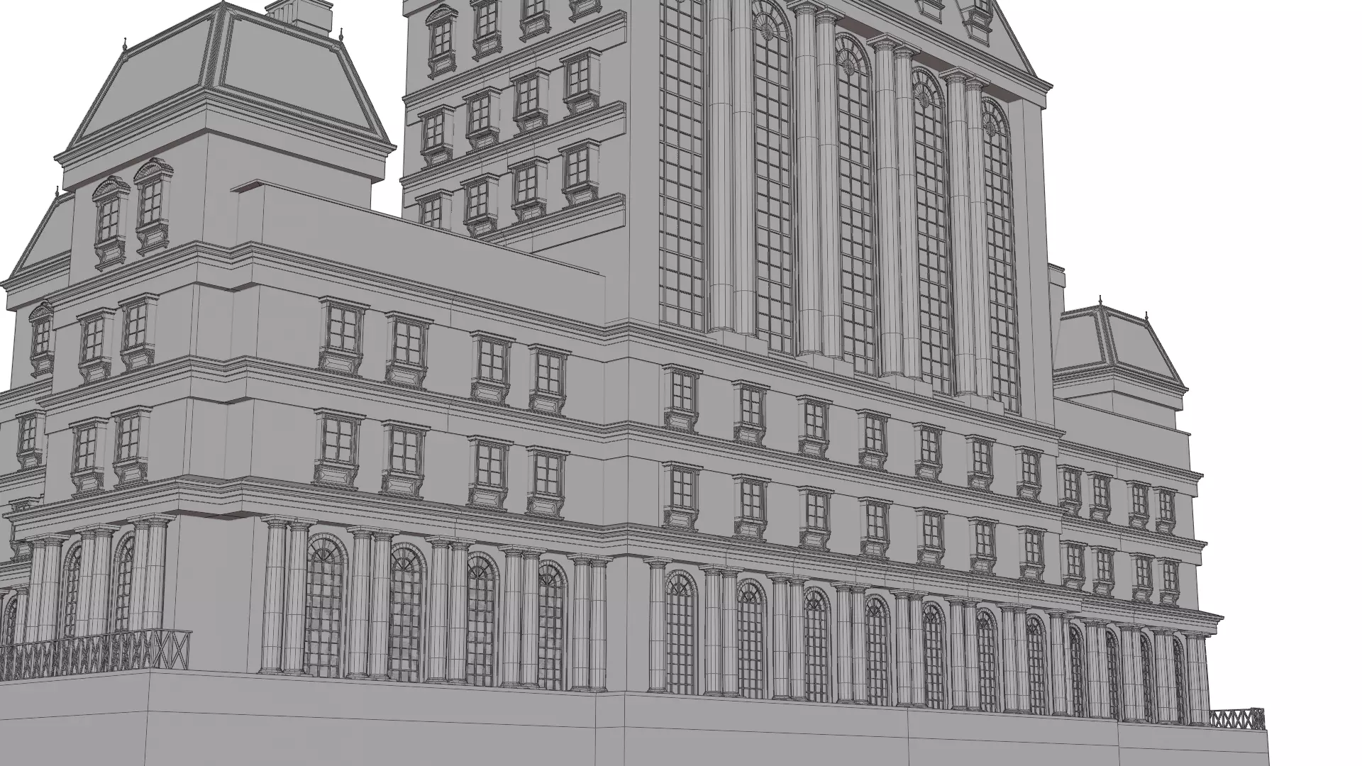 Classical European Building - House 1 3D model_17
