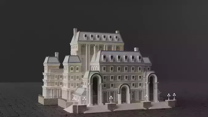 Classical European Building - House 1