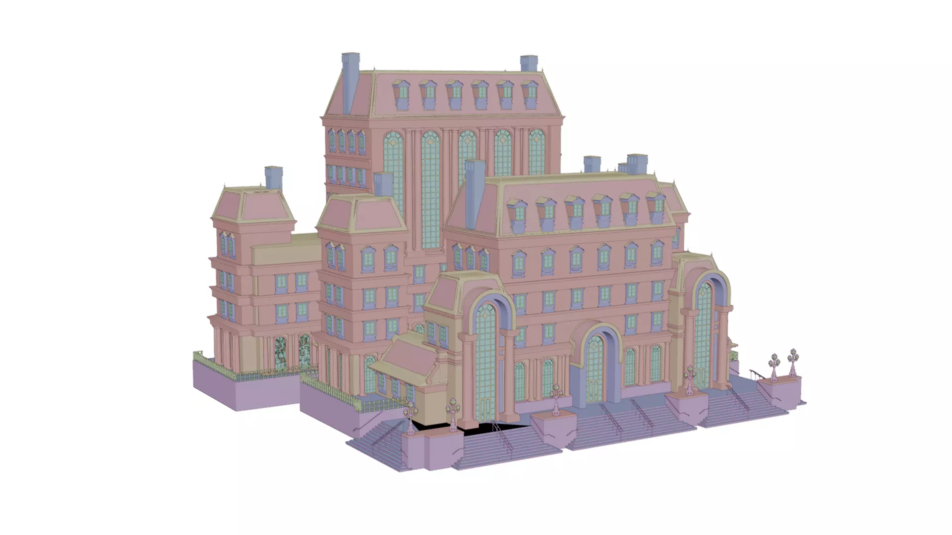 Classical European Building - House 1 3D model_19