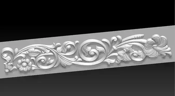 Decorative patterns CNC machine output 3D model