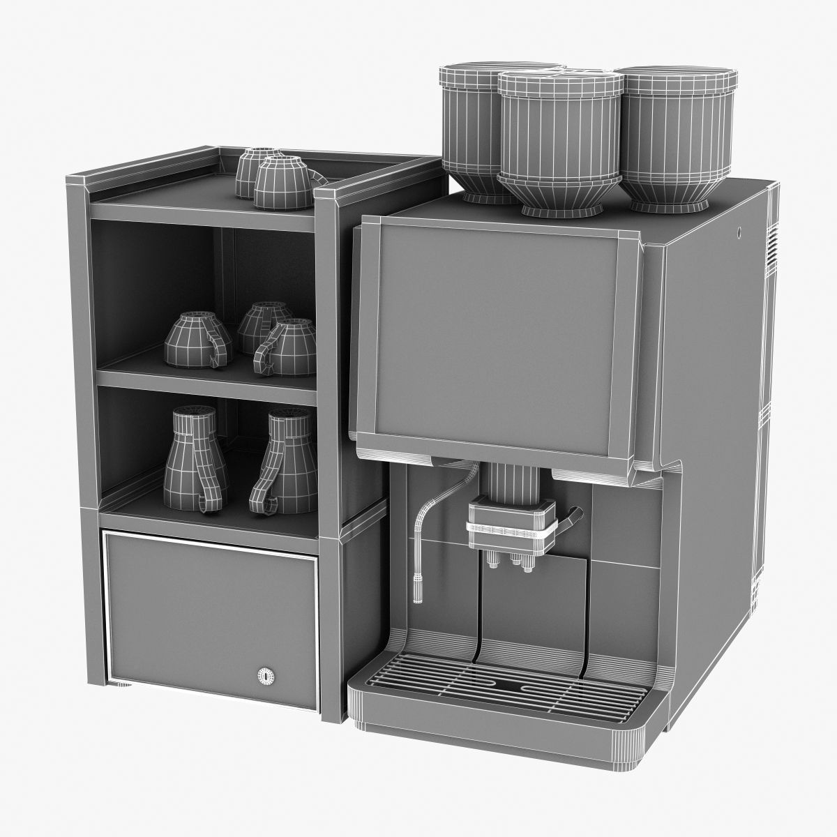 WMF coffee machine bean to cup 3D model_8