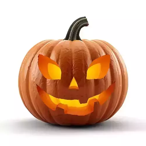 Realistic Carved JackOLantern 3D Model Spooky Centerpiece