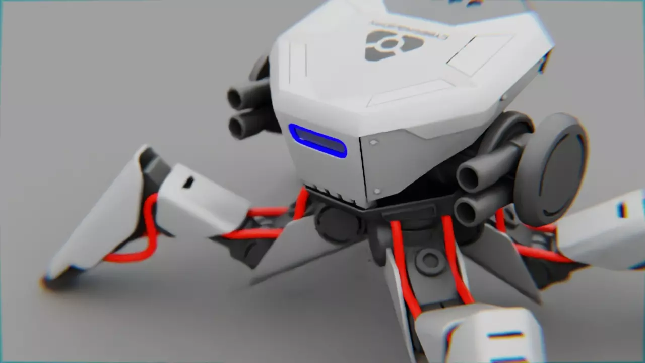 Combat Droid Cell Free 3D model_1