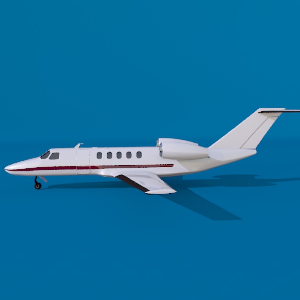 Cessna citation cj4 private jet 3D model_1