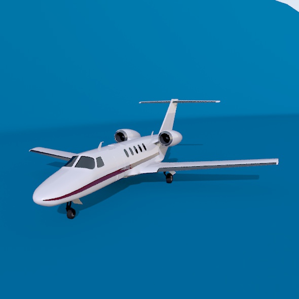 Cessna citation cj4 private jet 3D model_3