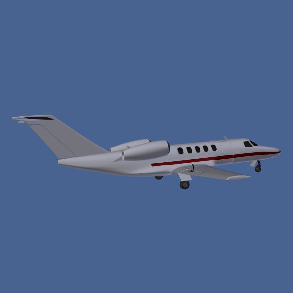 Cessna citation cj4 private jet 3D model_7