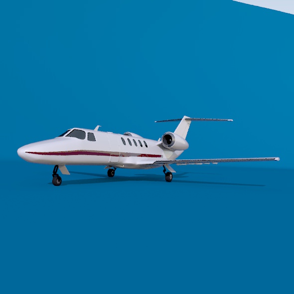 Cessna citation cj4 private jet 3D model_4