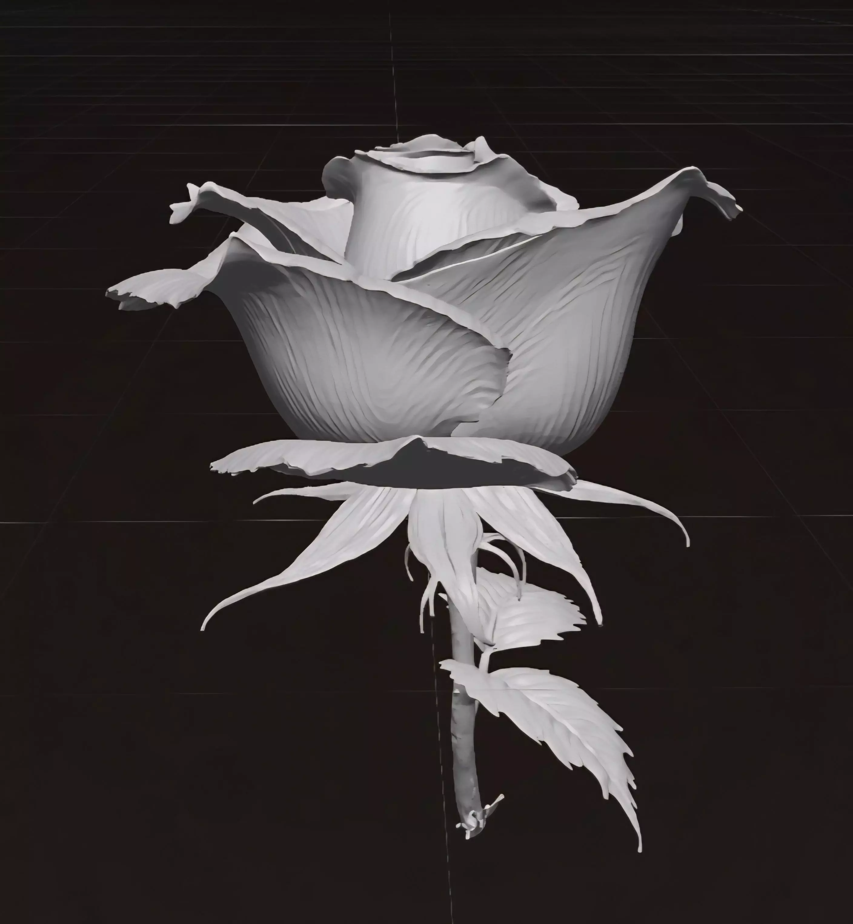 Rose Flower 3D Model 3D print model_2