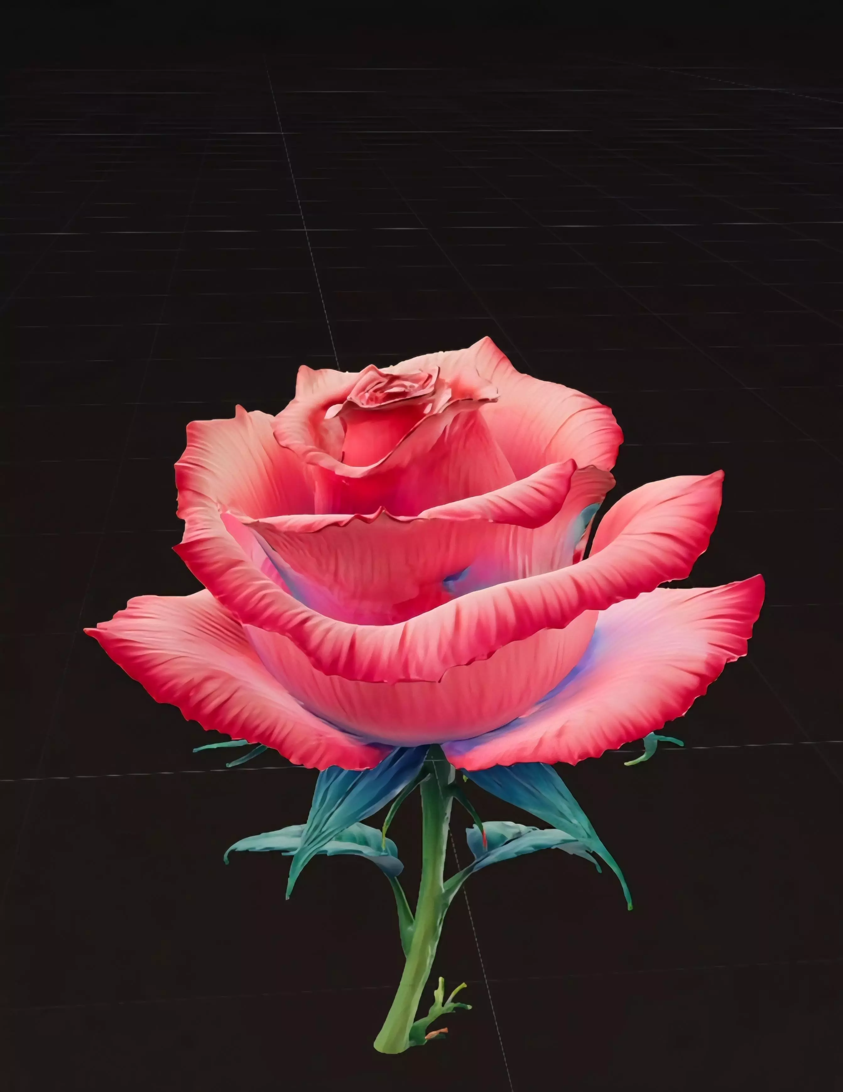 Rose Flower 3D Model 3D print model_1