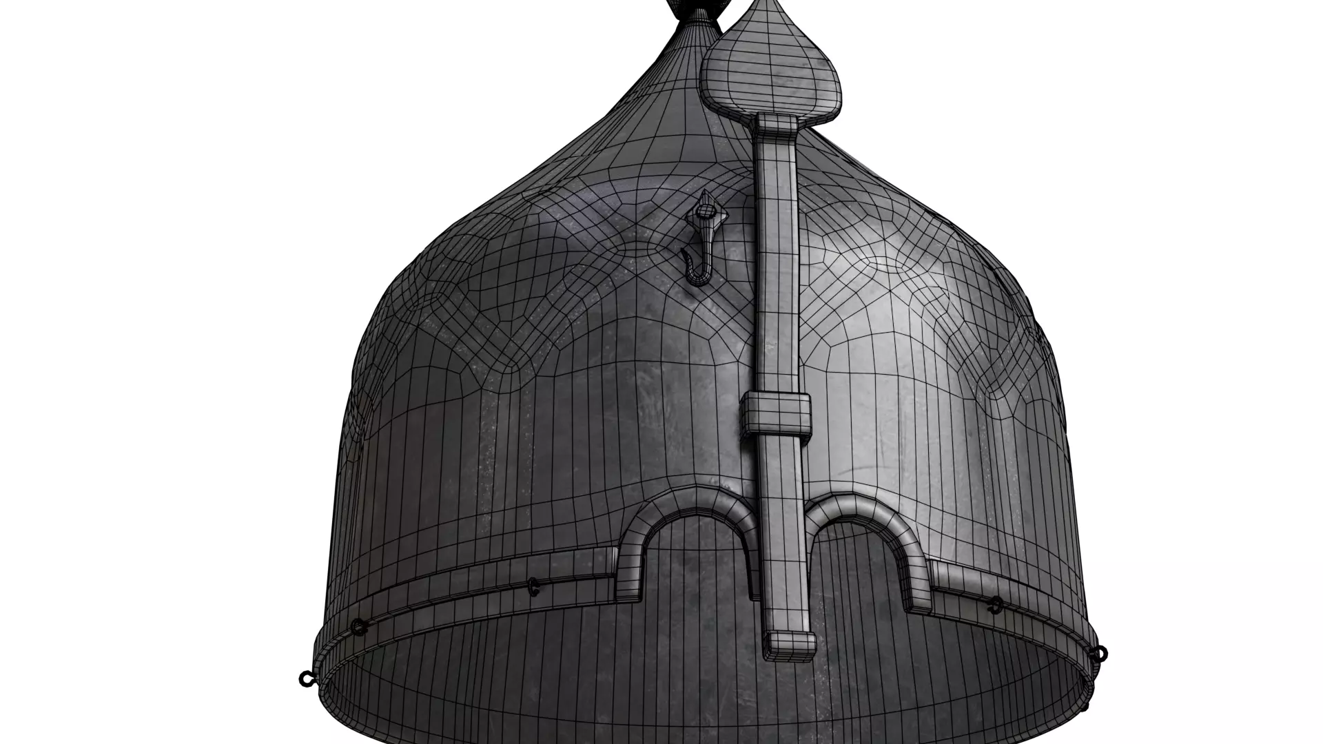 Medieval Helmet 3D model_1