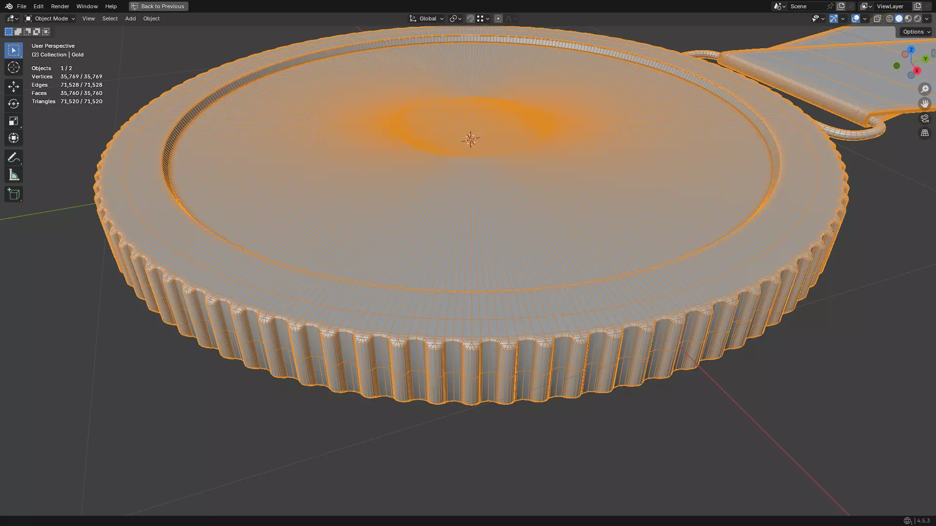 Gold Medal PBR 3D model_20