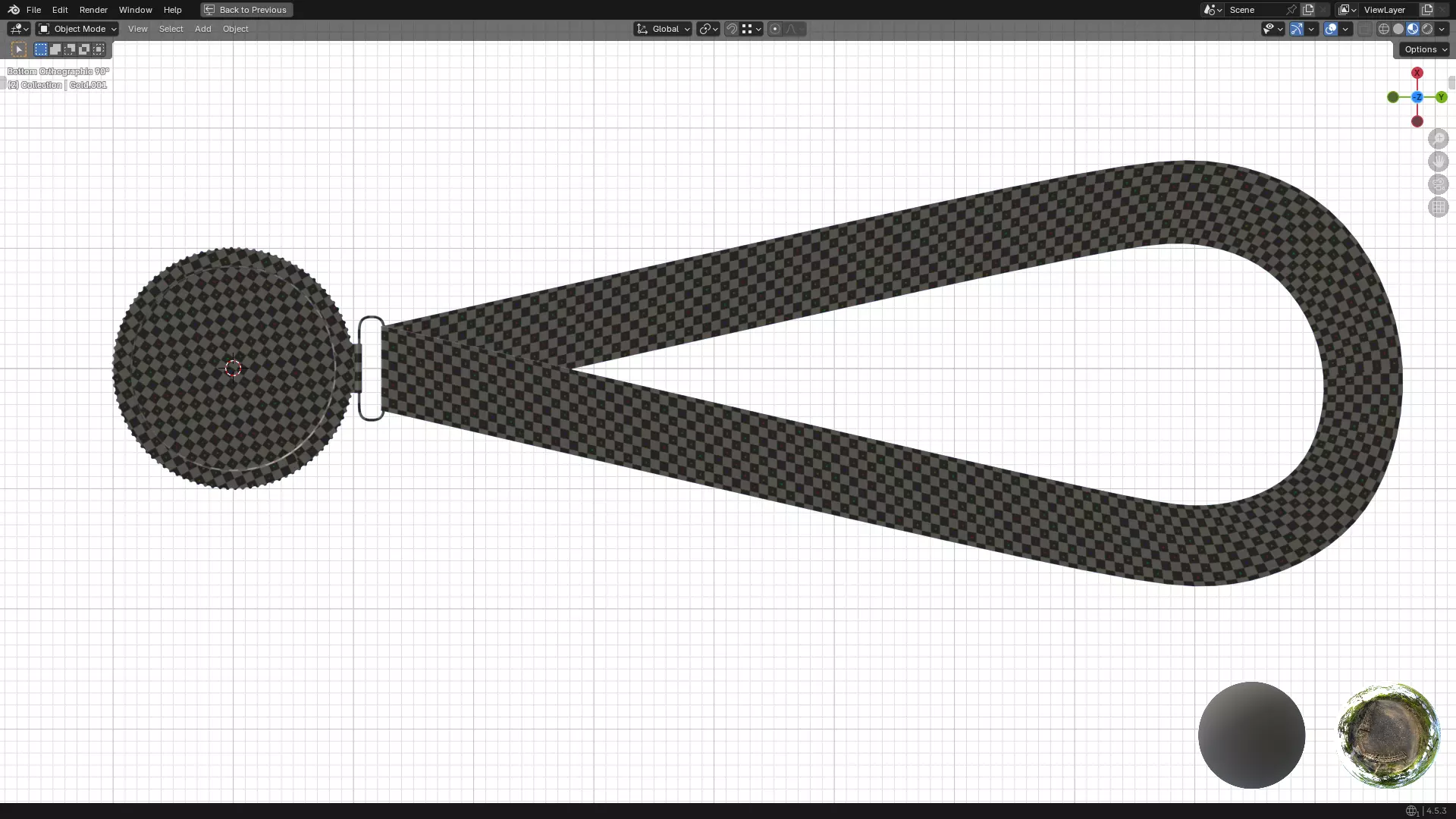 Gold Medal PBR 3D model_35