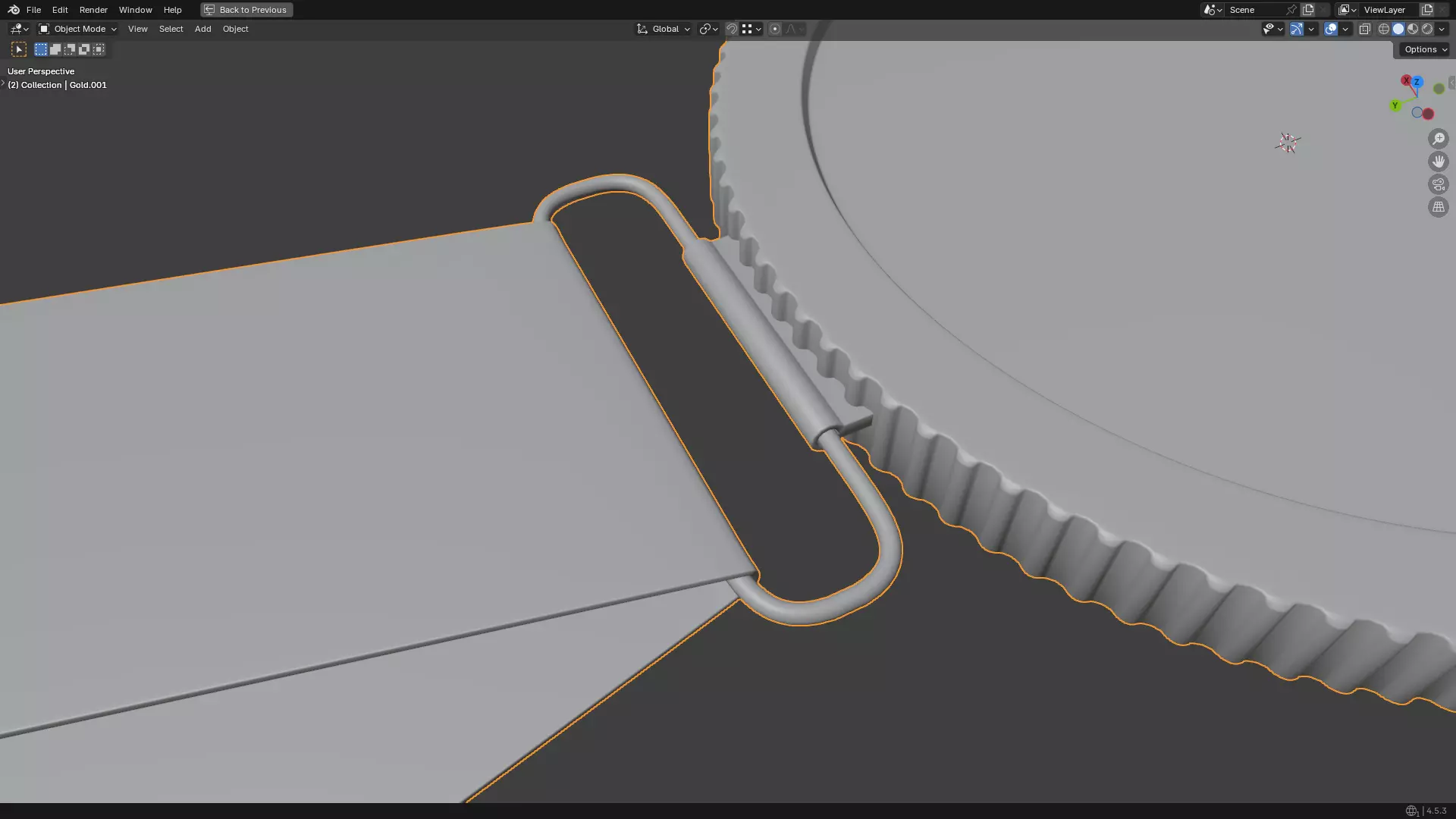 Gold Medal PBR 3D model_39