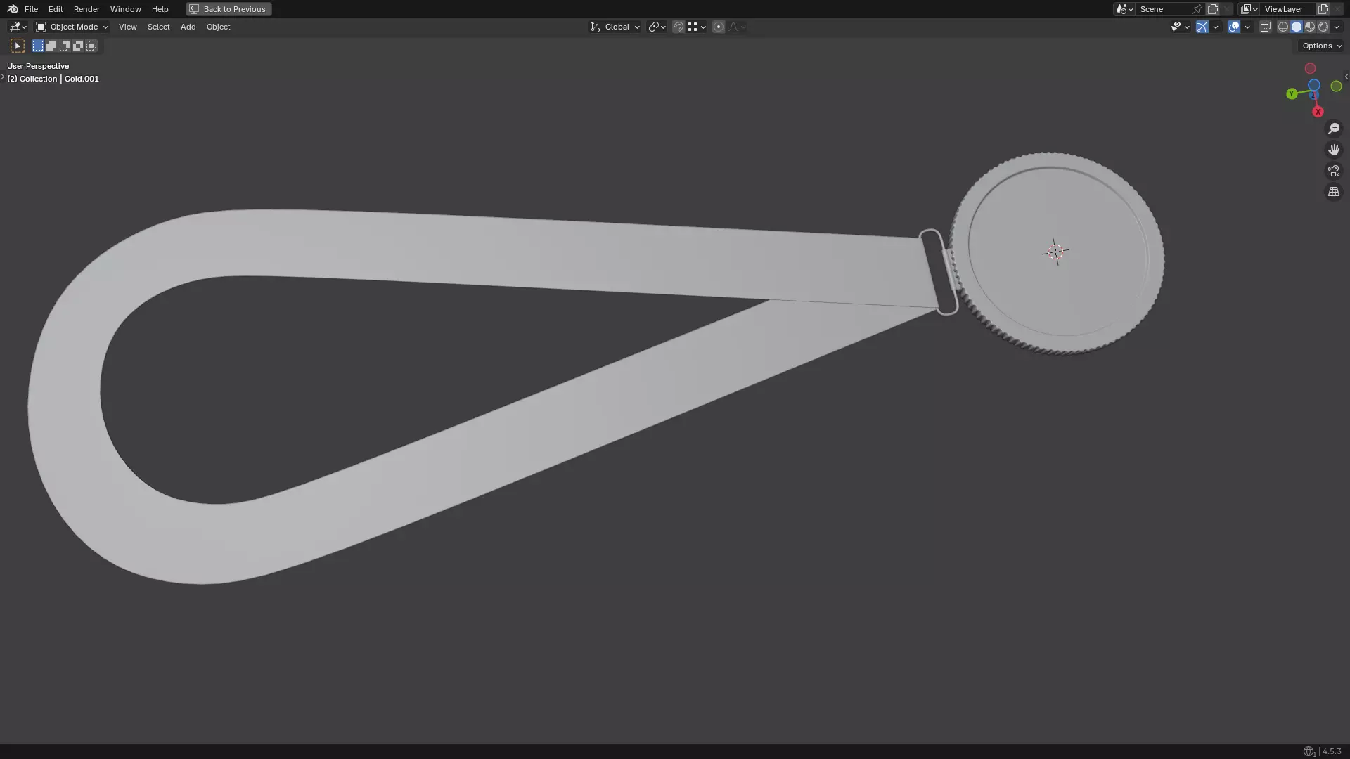 Gold Medal PBR 3D model_38