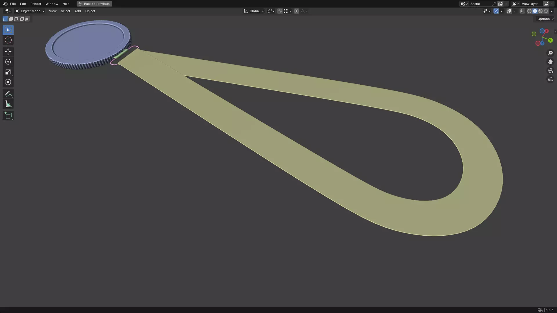 Gold Medal PBR 3D model_23