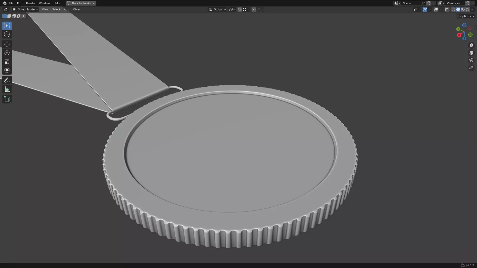 Gold Medal PBR 3D model_8