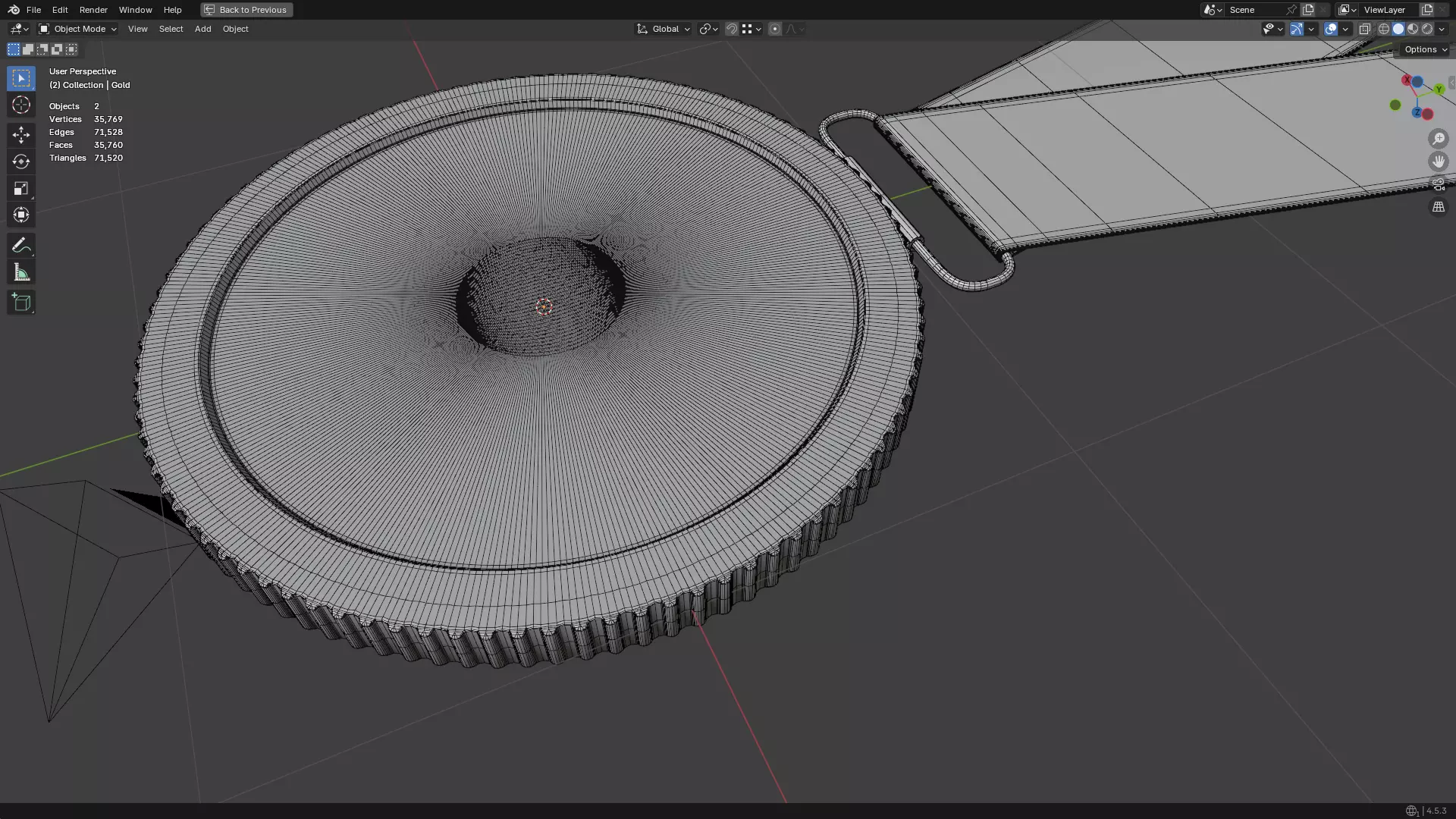 Gold Medal PBR 3D model_21