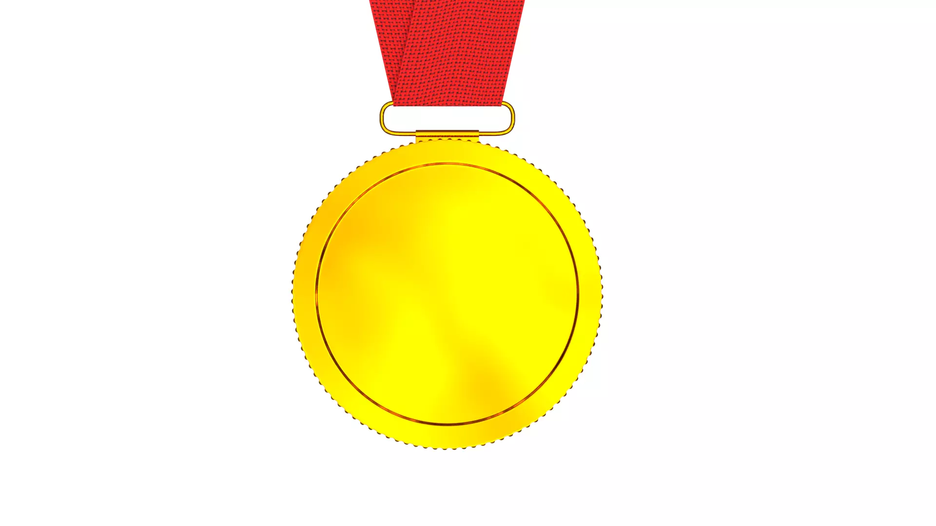 Gold Medal PBR 3D model_3