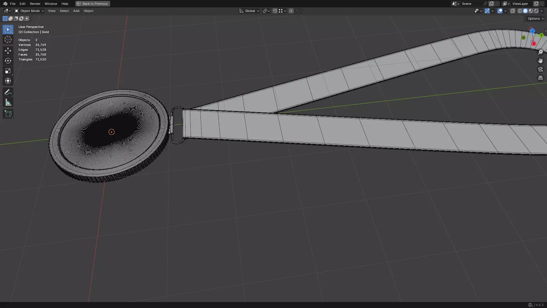 Gold Medal PBR 3D model_19