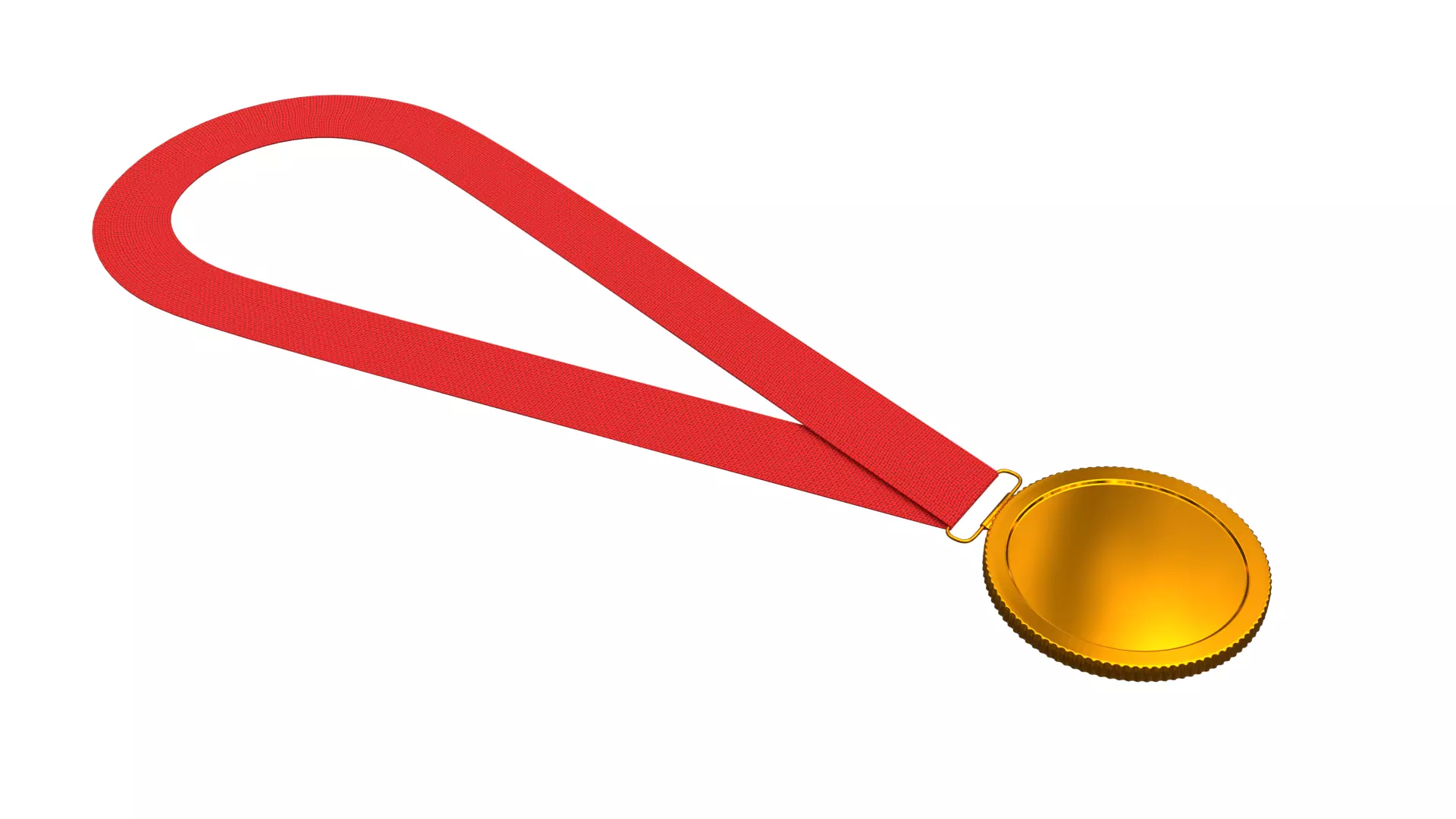 Gold Medal PBR 3D model_0