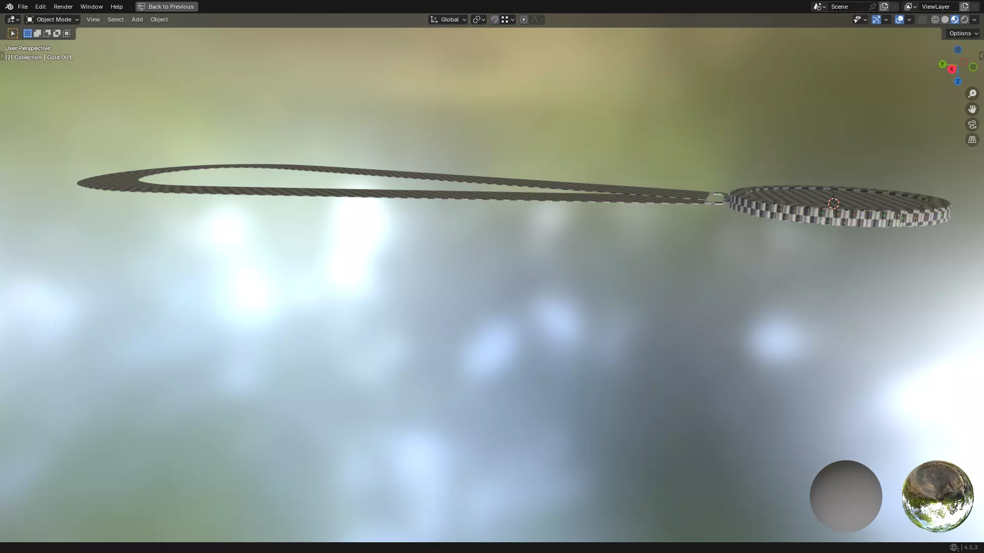 Gold Medal PBR 3D model_33