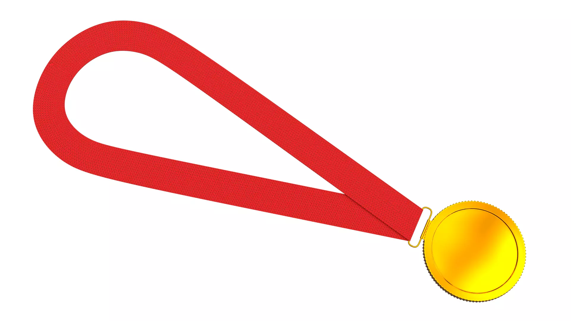 Gold Medal PBR 3D model_5