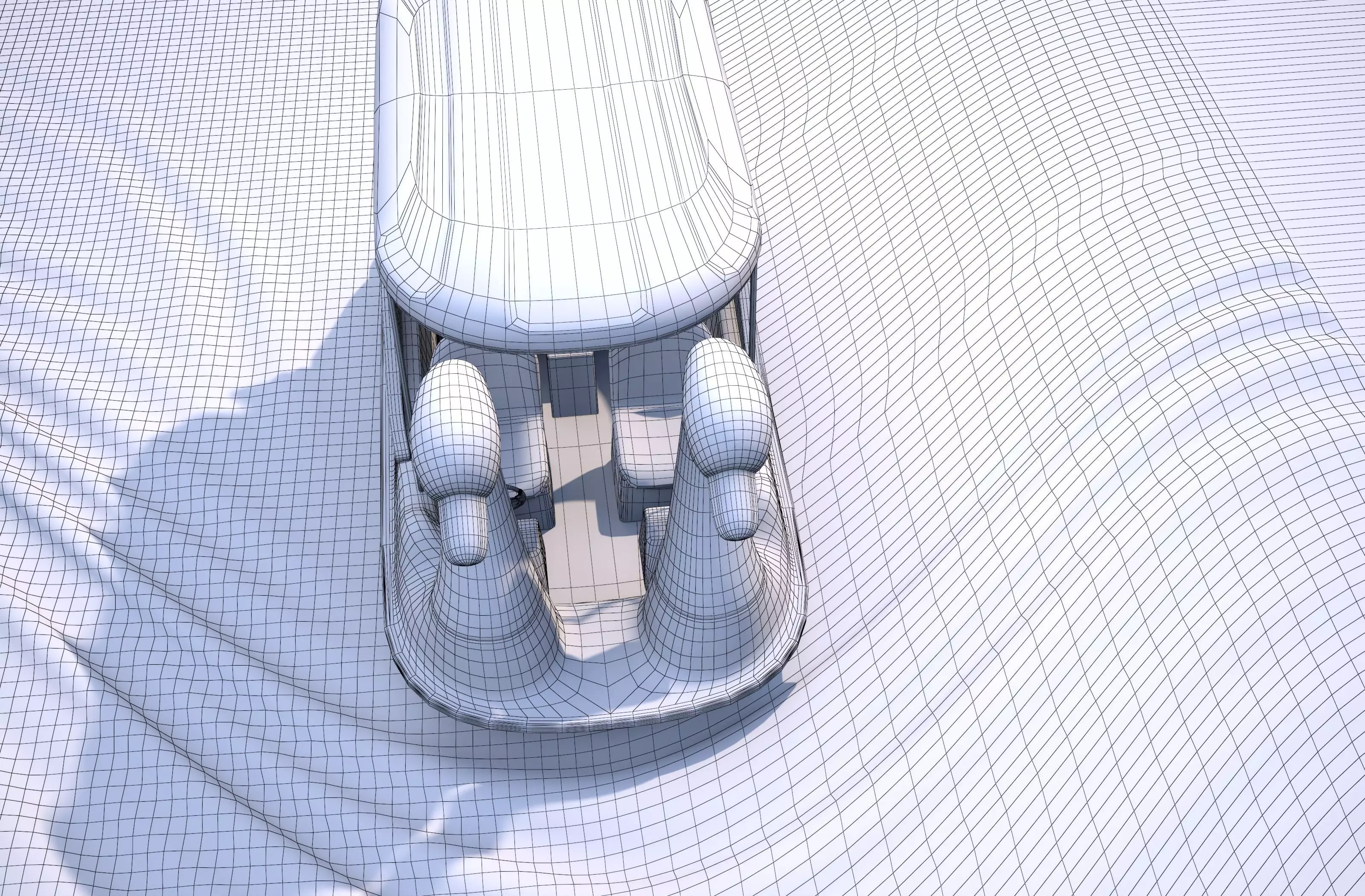 Pedal boat - Swan Low-poly 3D model_16