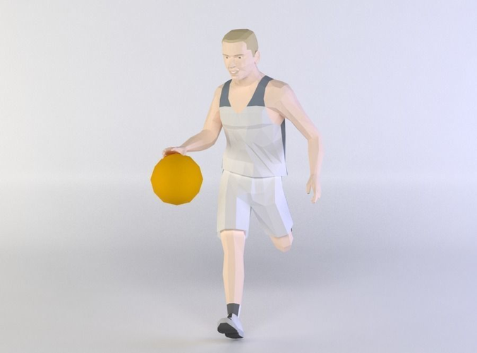 BASKETBALL PLAYERS 10 3D MODEL Low-poly 3D model