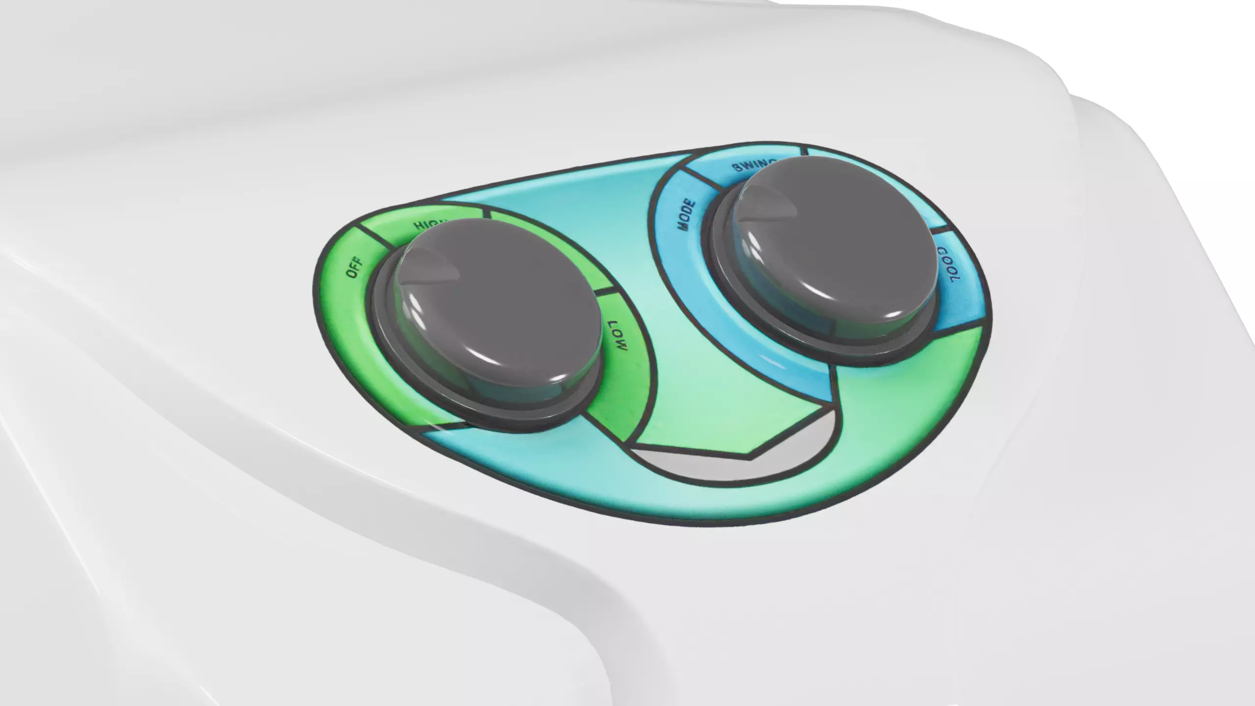 Tower Air Cooler - Modern Portable Air Cooling Fan 3D Model 3D model_16