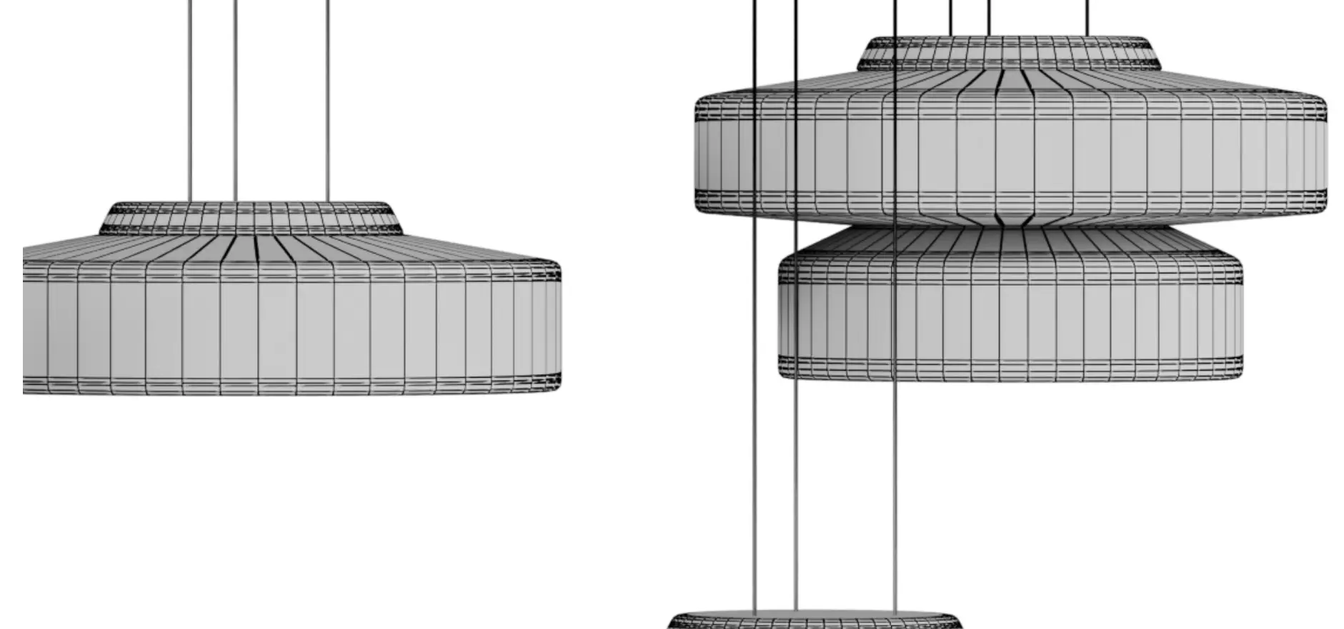 Aurea Glass Hanglamp Bauhaus Stijl  Low-poly 3D model_9