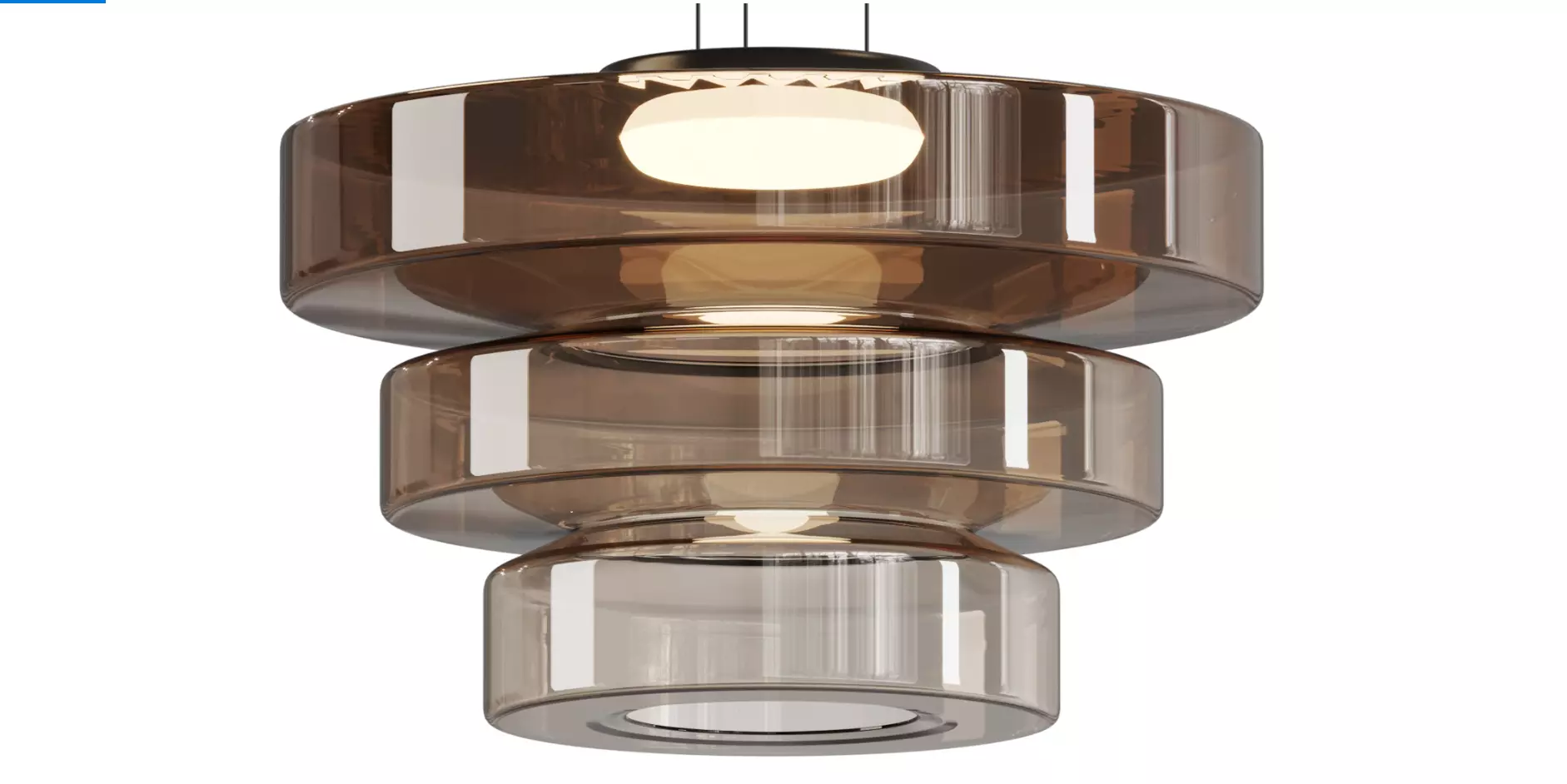 Aurea Glass Hanglamp Bauhaus Stijl  Low-poly 3D model_7