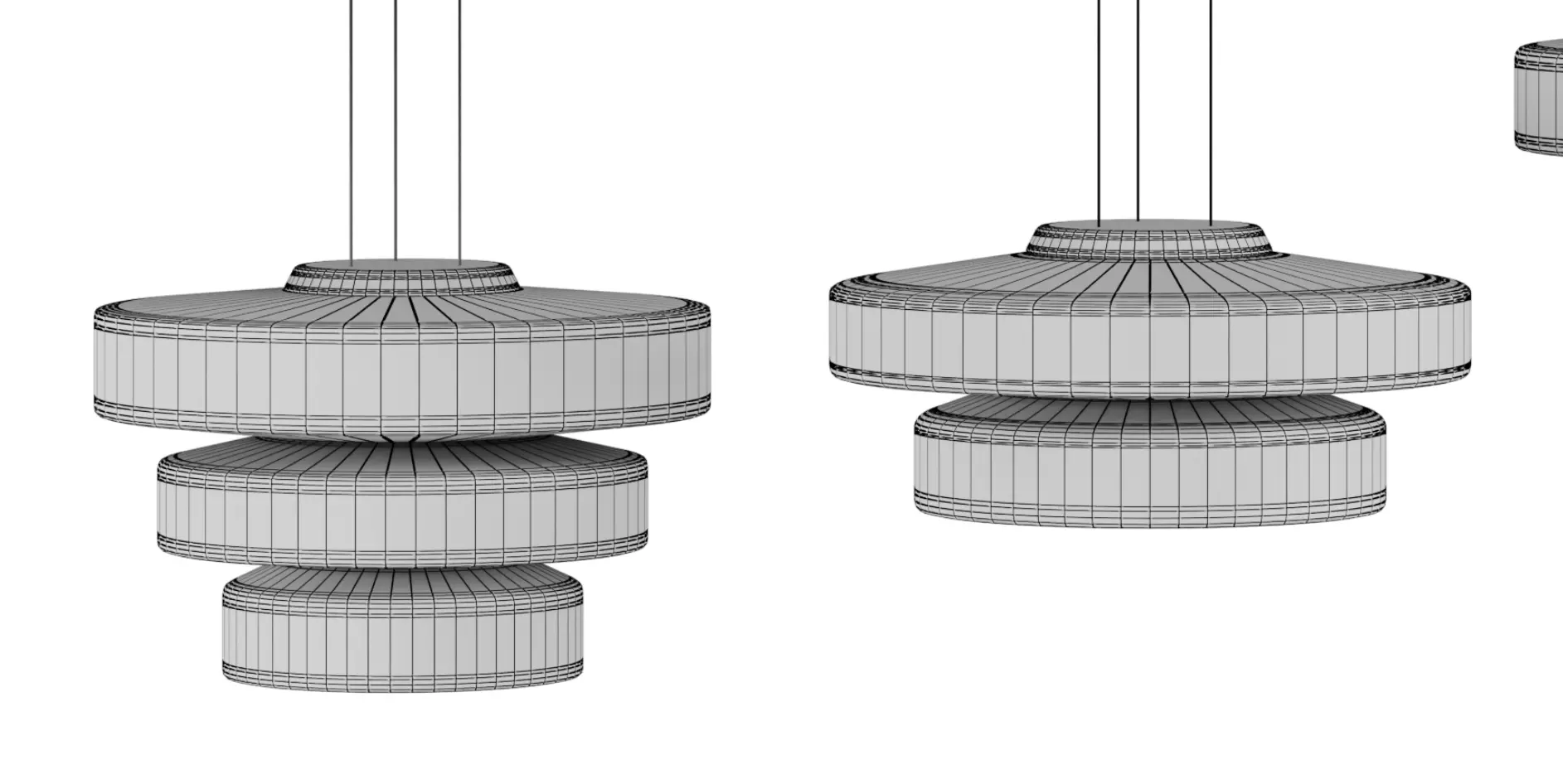 Aurea Glass Hanglamp Bauhaus Stijl  Low-poly 3D model_11