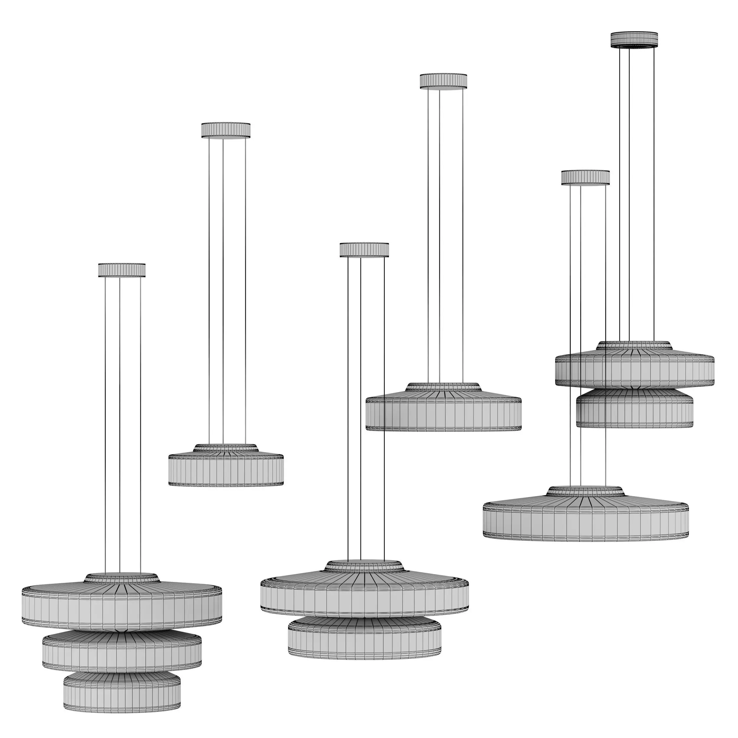 Aurea Glass Hanglamp Bauhaus Stijl  Low-poly 3D model_4