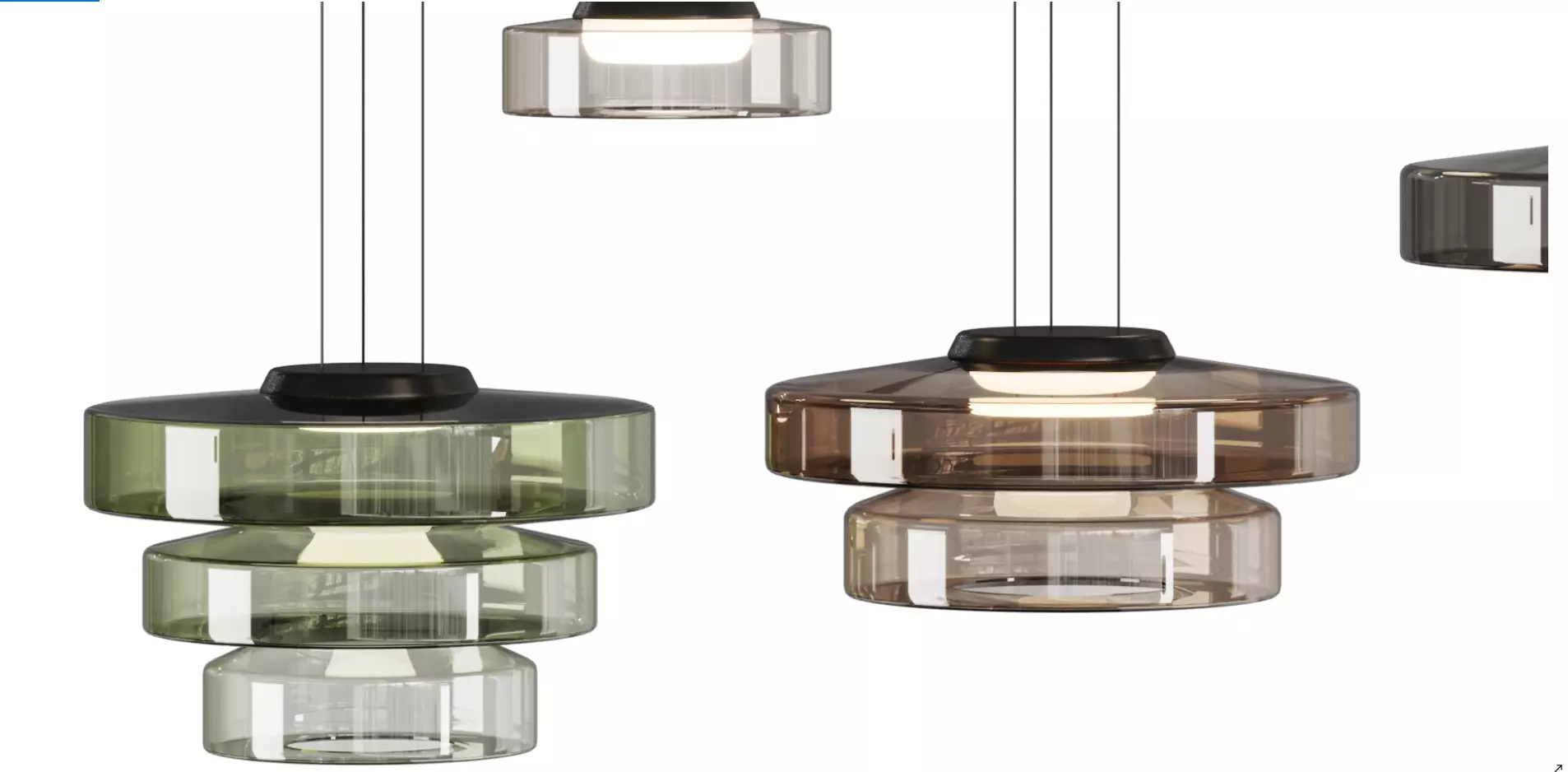 Aurea Glass Hanglamp Bauhaus Stijl  Low-poly 3D model_10