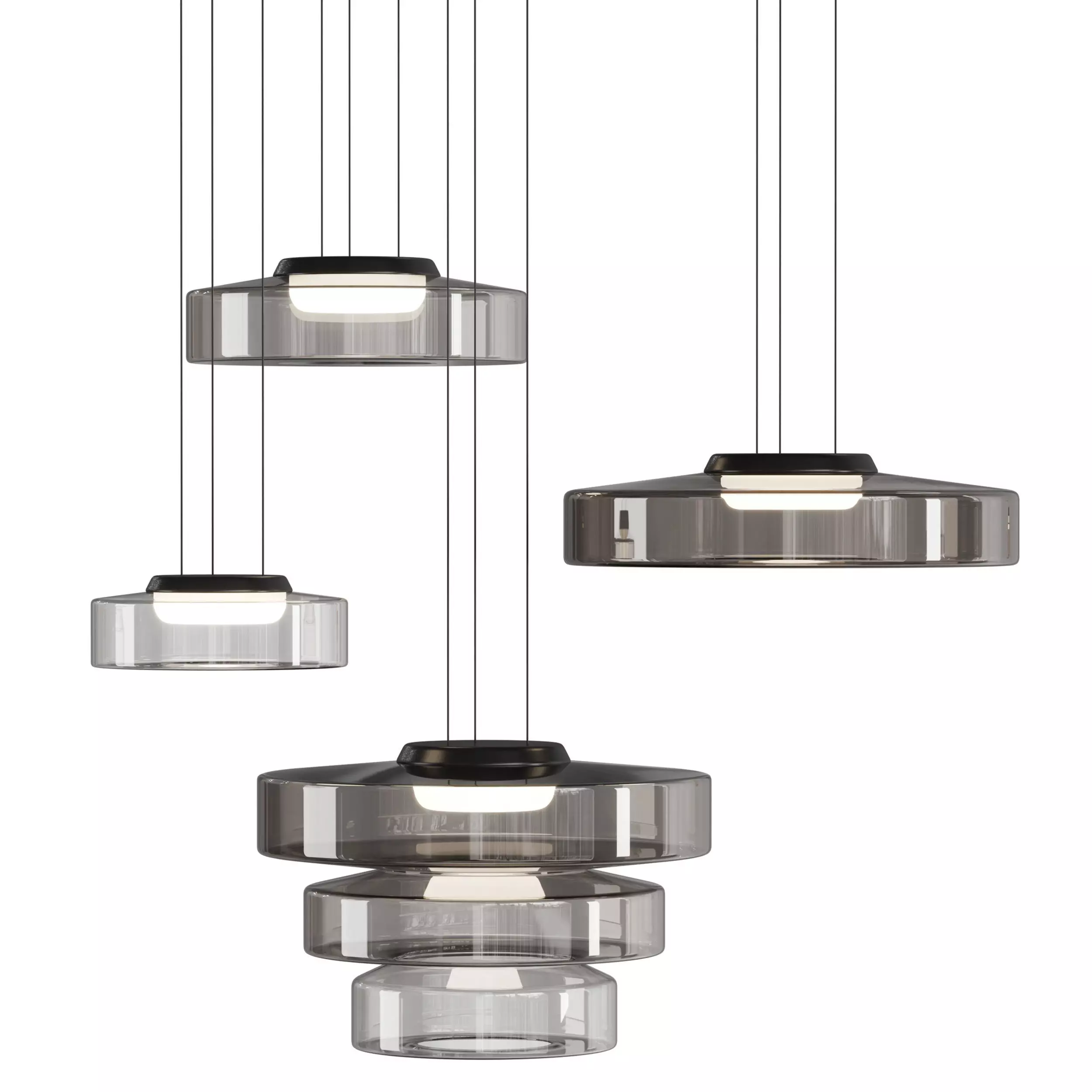 Aurea Glass Hanglamp Bauhaus Stijl  Low-poly 3D model_3