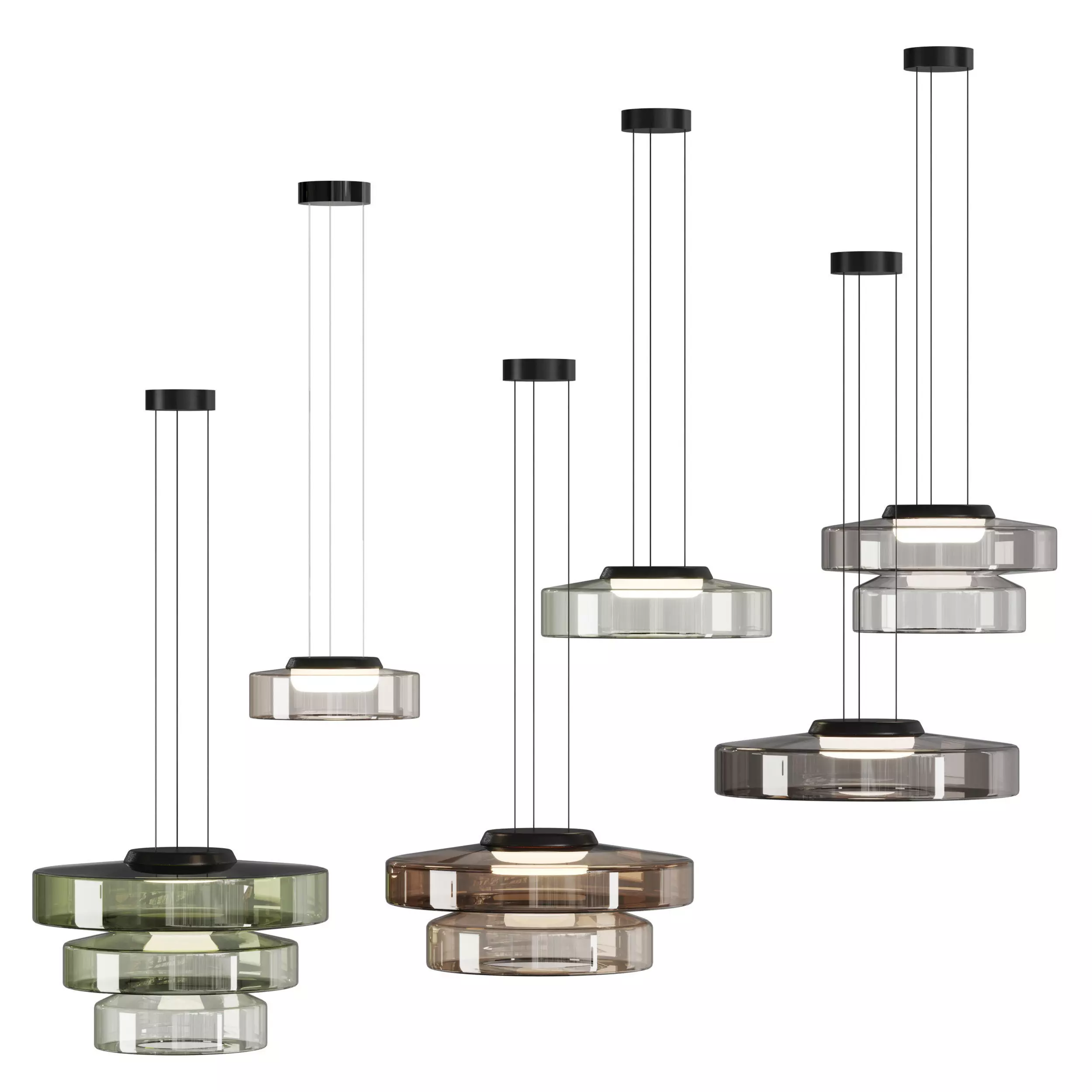 Aurea Glass Hanglamp Bauhaus Stijl  Low-poly 3D model_2