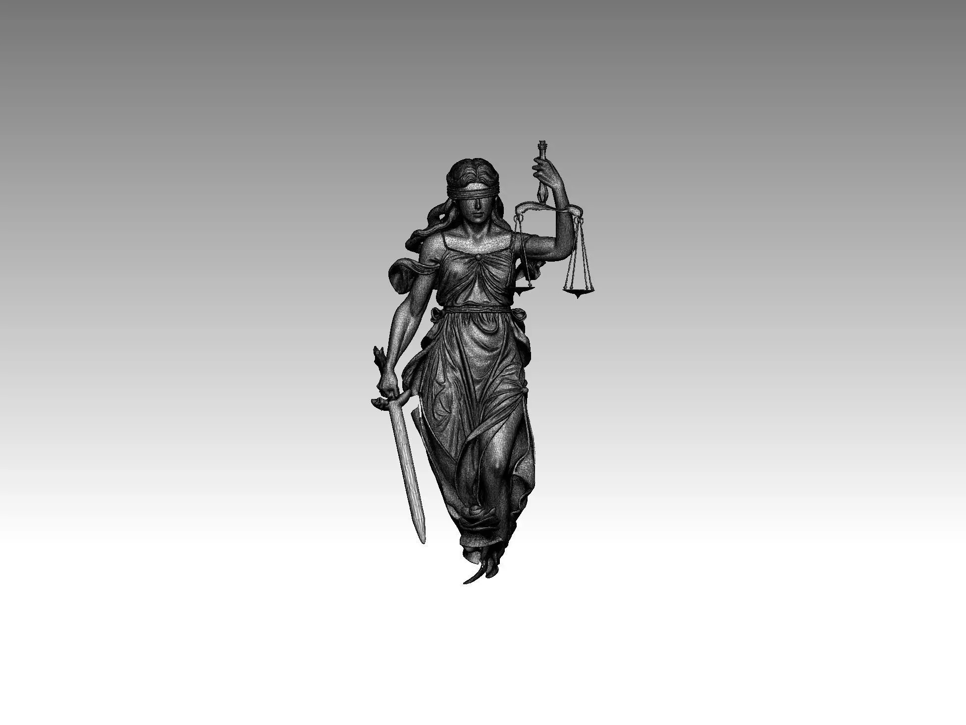 statue women Libra 3D print model_5