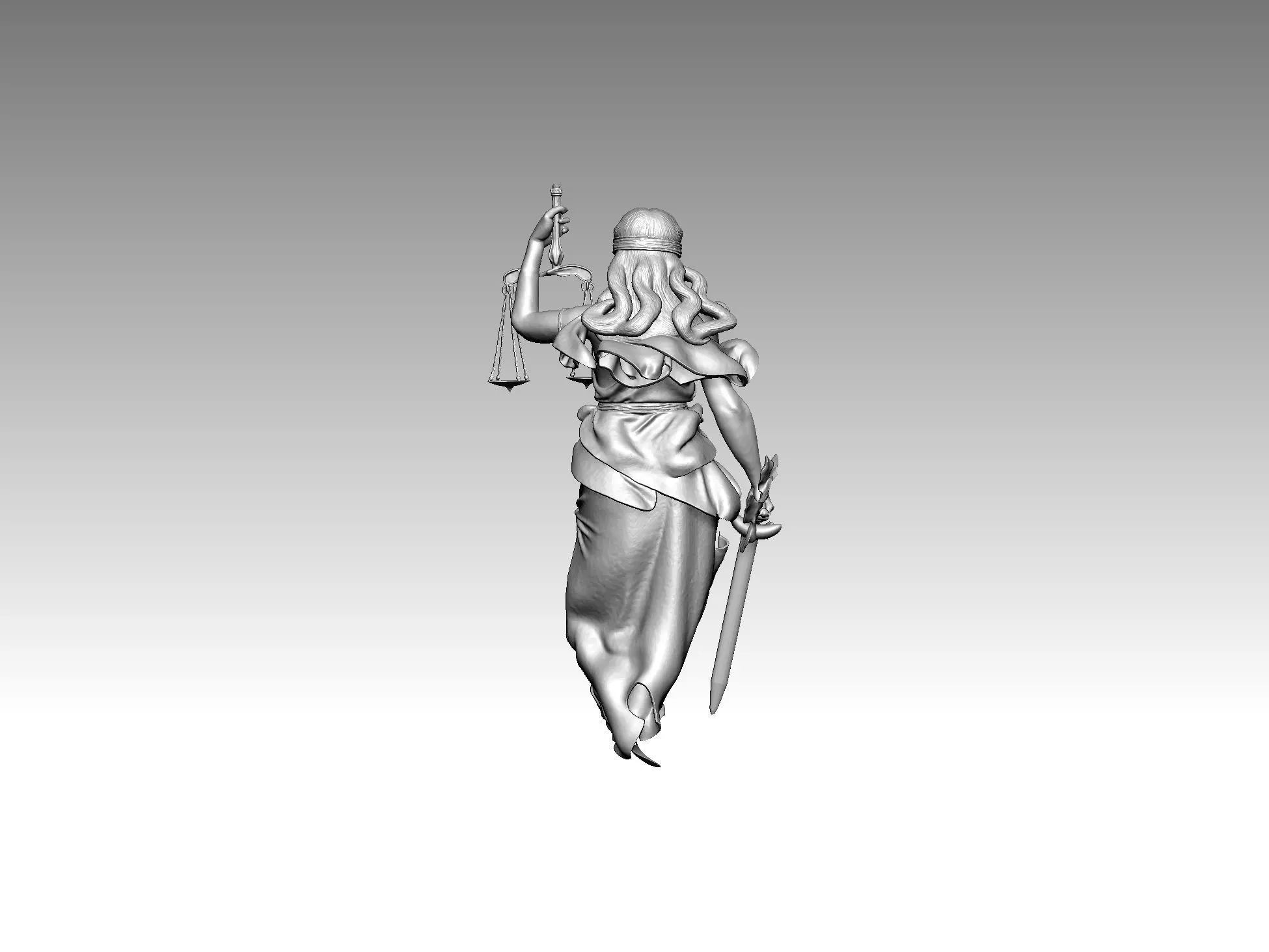 statue women Libra 3D print model_2