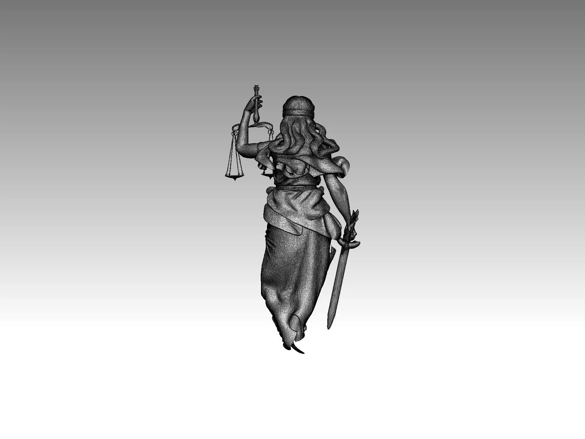 statue women Libra 3D print model_6
