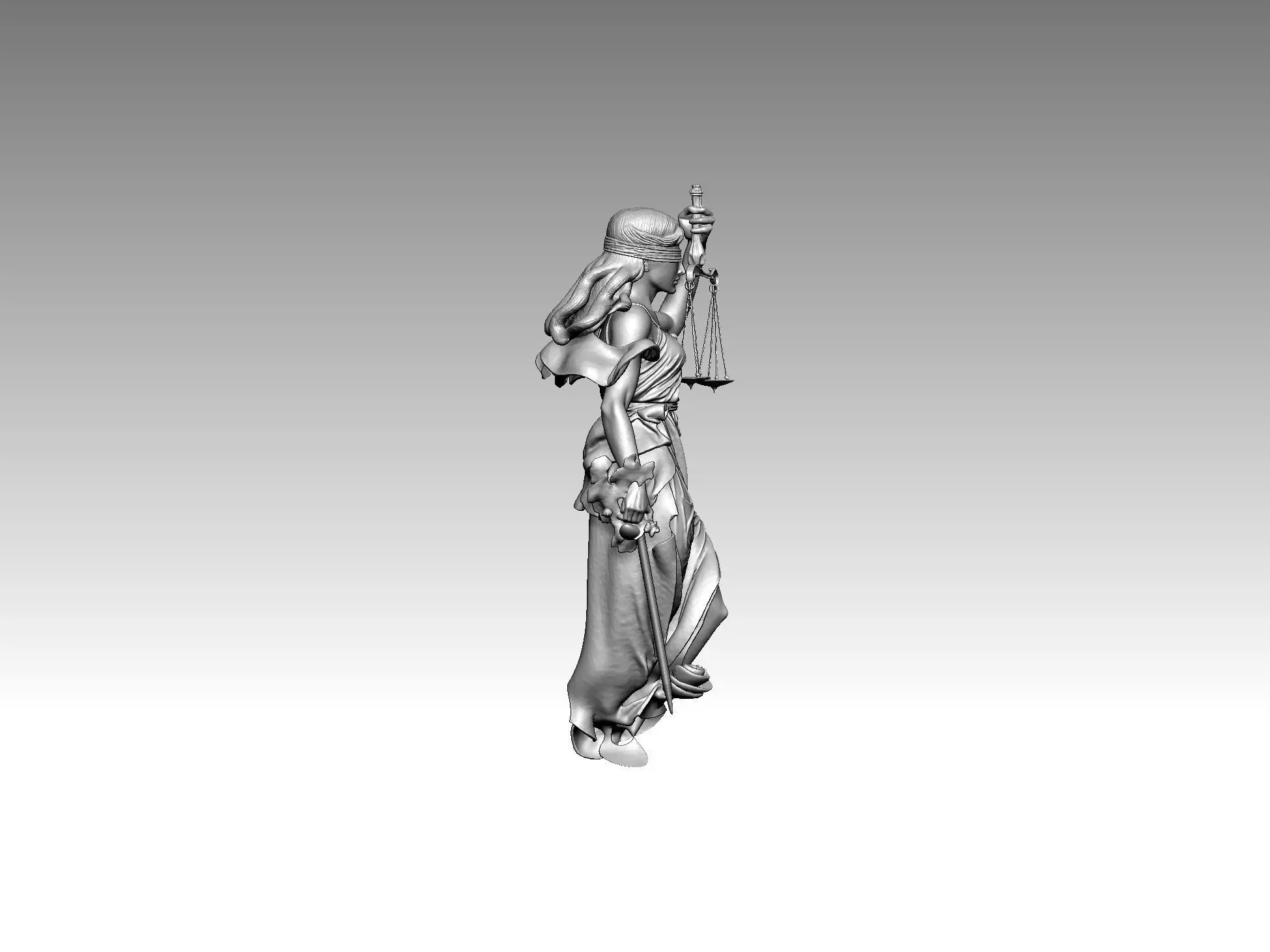 statue women Libra 3D print model_3