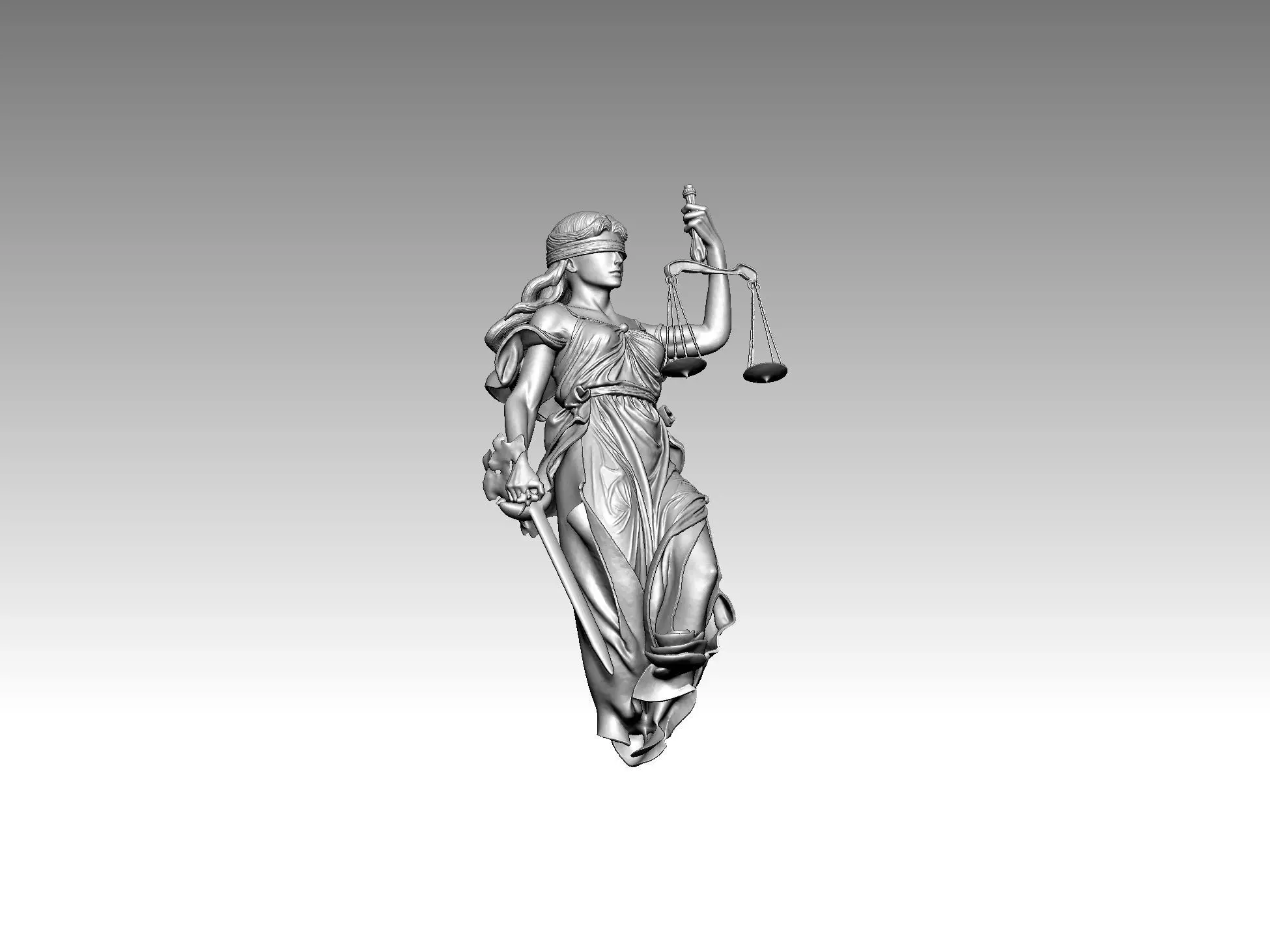 statue women Libra 3D print model_4