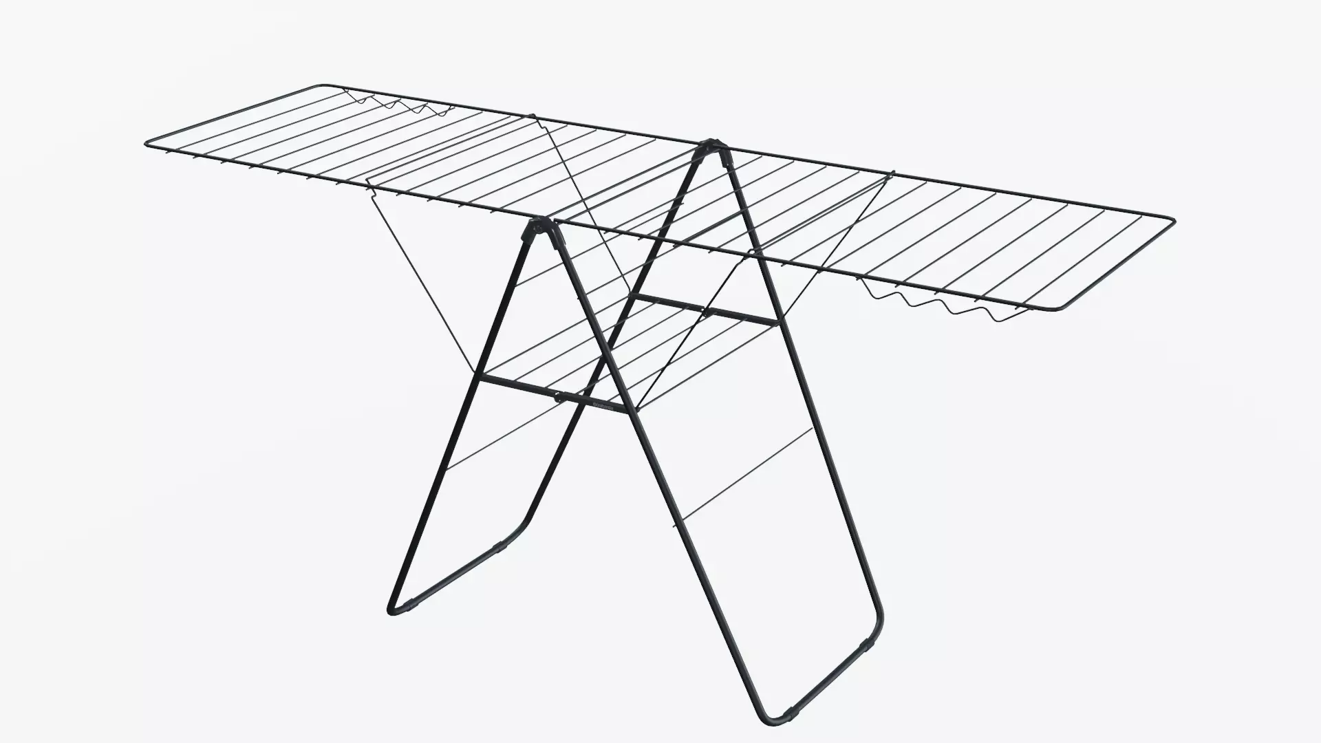 Laundry Drying Rack Low-poly 3D model_2