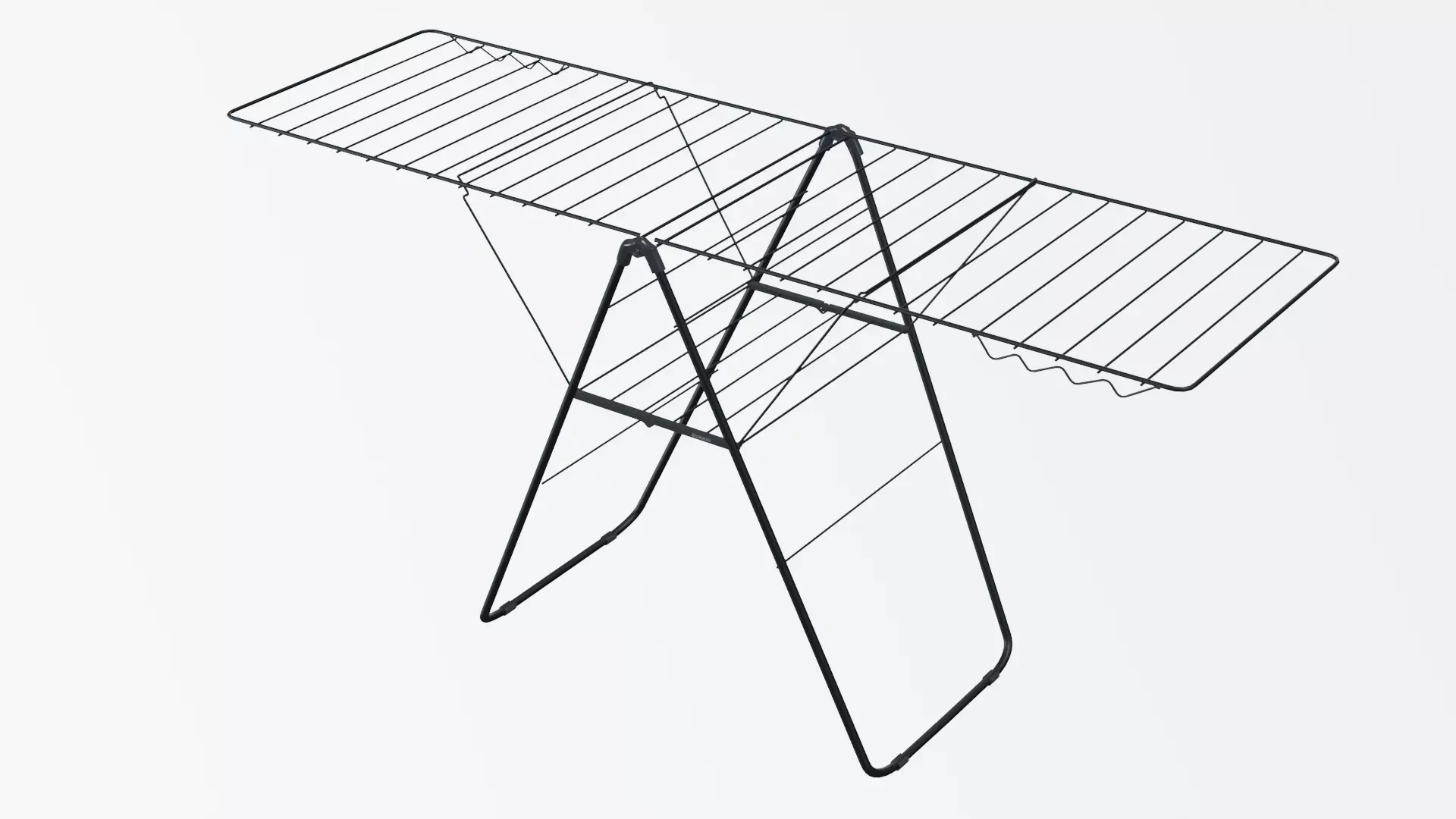 Laundry Drying Rack Low-poly 3D model_9