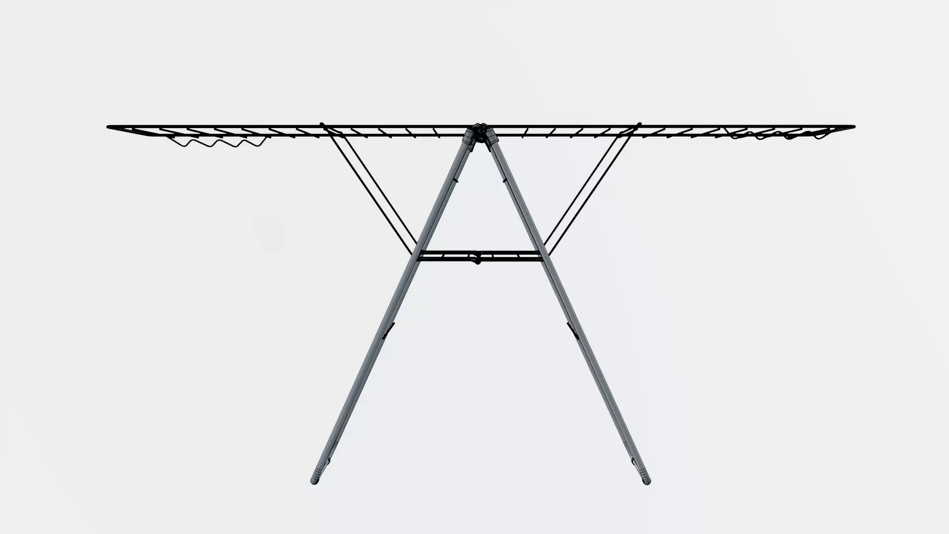 Laundry Drying Rack Low-poly 3D model_10