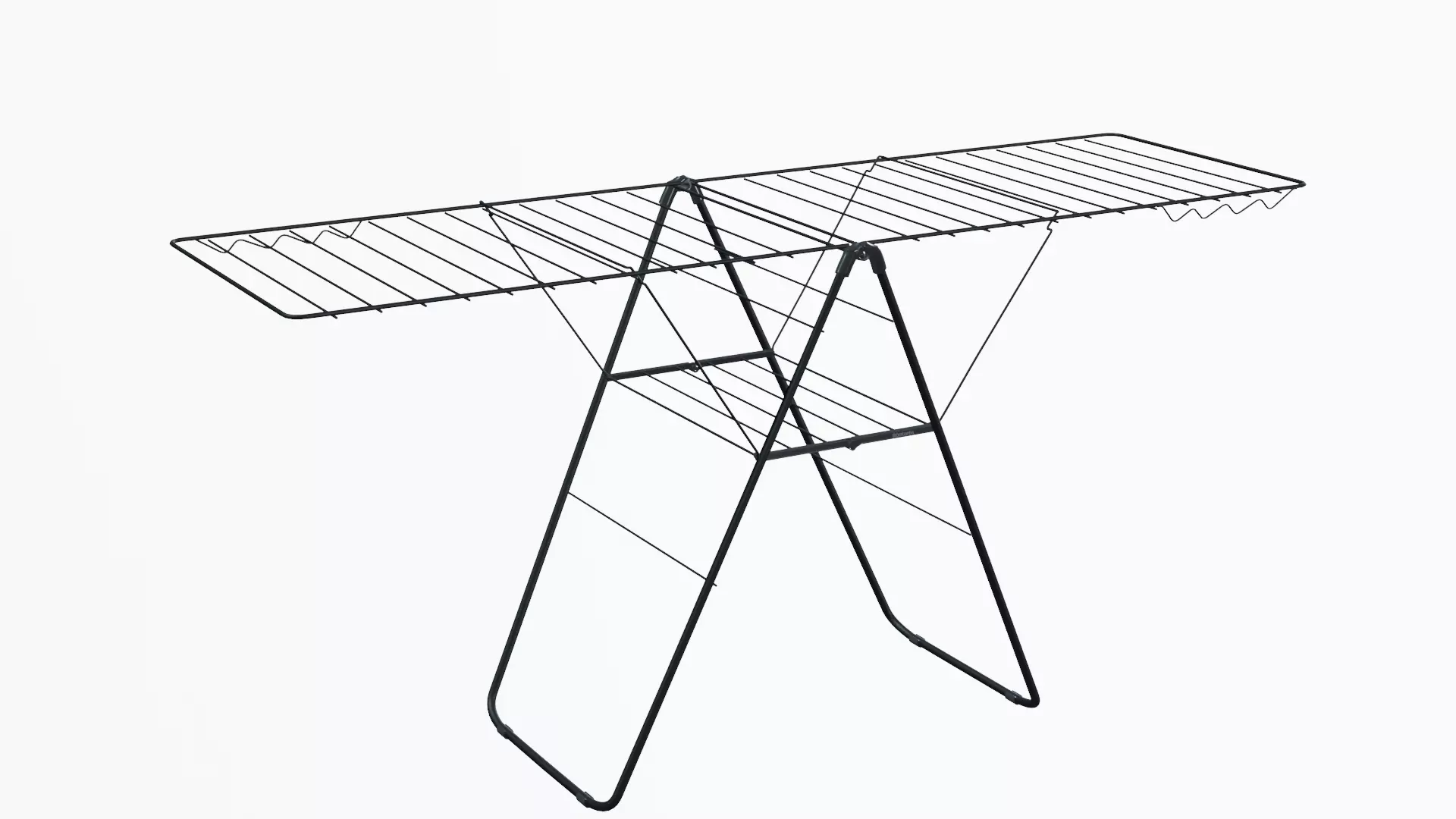 Laundry Drying Rack Low-poly 3D model_4